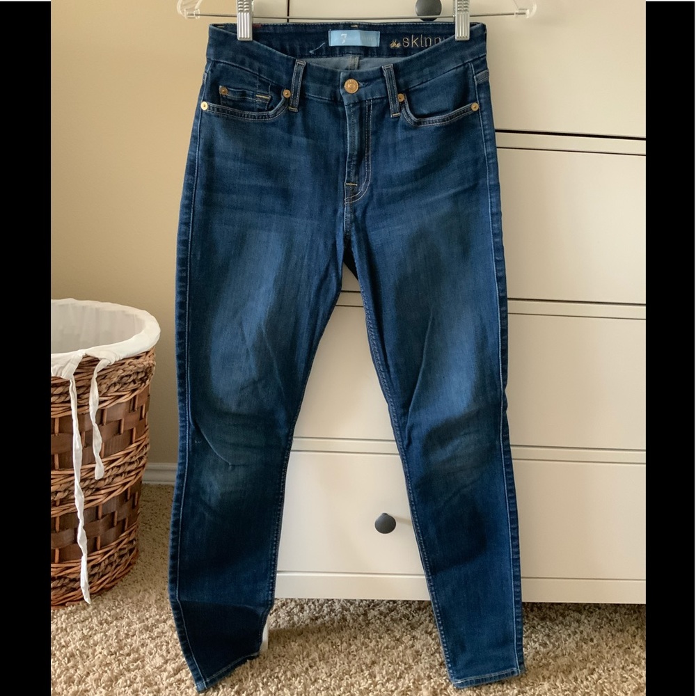 7 For All Mankind jeans. Size 27 skinny cut.